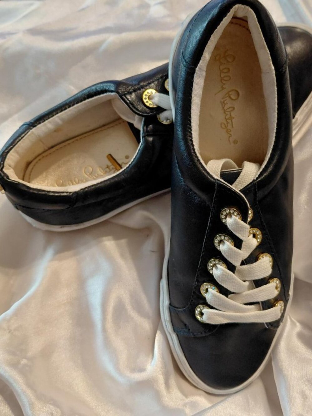 Lilly Pulitzer Navy Blue Lux Hallie Sneakers